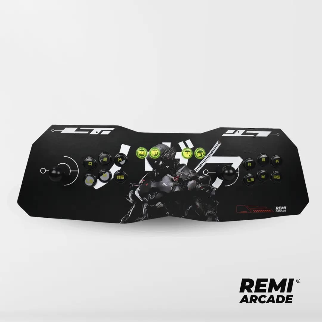 Consola Nova Arcade Twin con diseño samurái